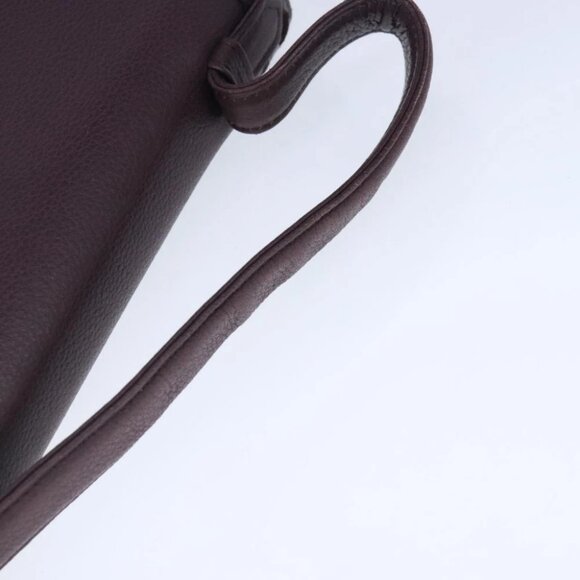 SAINT LAURENT Hand Bag Leather 2way Purple Gold - Picture 10 of 16